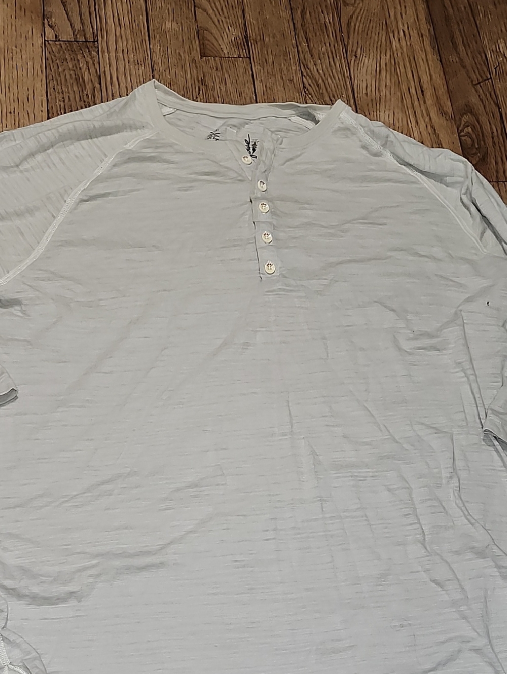 Lightweight Soft Gray Henley Shirt